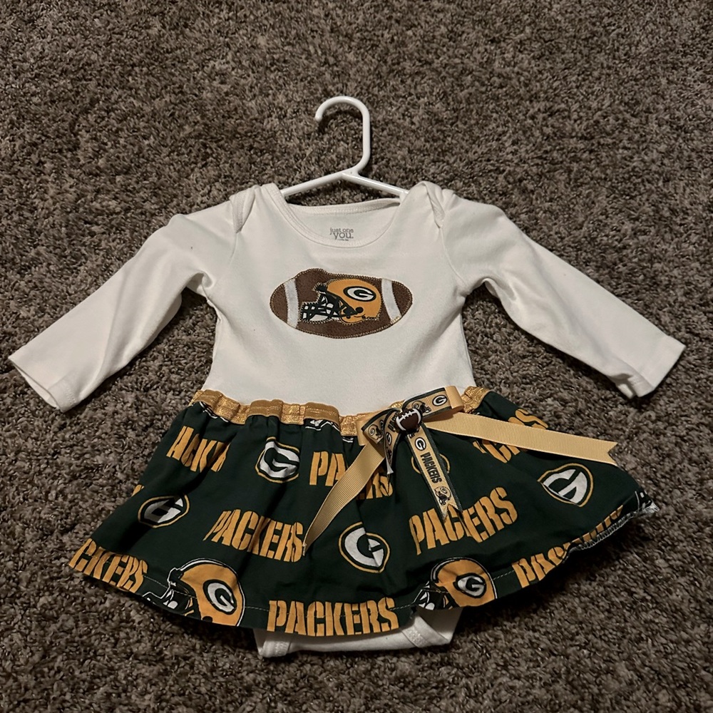Handmade Green Bay Packers baby dress